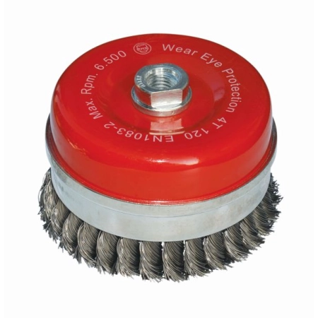 Szczotka doczołowa 120 mm/M14 ABRABORO - drut splatany 0,5 mm AB92031321