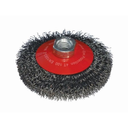 Szczotka stożkowa 100 mm/M14 ABRABORO - drut karbowany 0,3 mm AB99019501