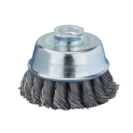 Szczotka doczołowa 65 mm/M14 ABRABORO - drut splatany INOX 0,5 mm AB99040012