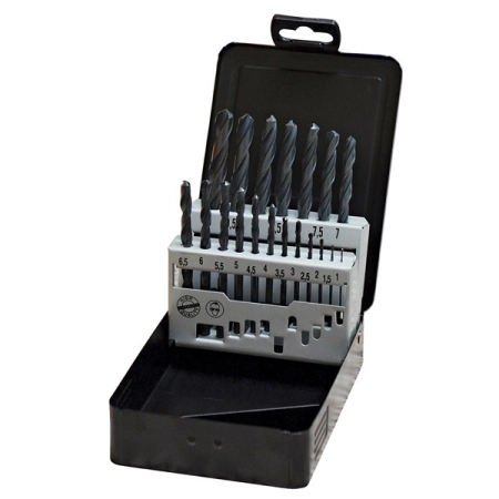 Zestaw wierteł do metalu HSS-R DIN 338 1 - 10 mm ABRABORO [19 szt.] AB00191085
