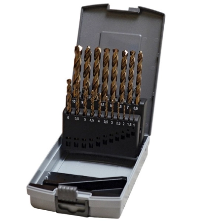 Zestaw wierteł do metalu HSS-Co DIN 338 1 - 10 mm ABRABORO [19 szt.] AB00141919