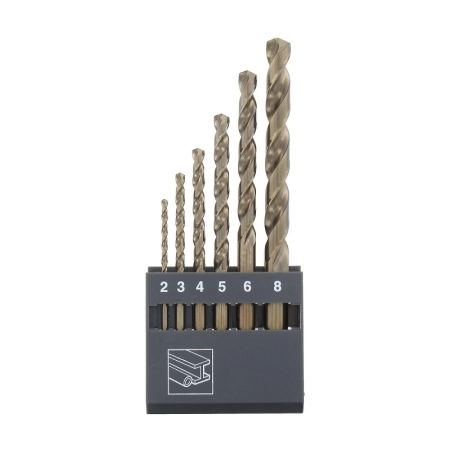 Zestaw wierteł do metalu HSS-Co DIN 338 2 -8 mm ABRABORO [6 szt.] AB14190610