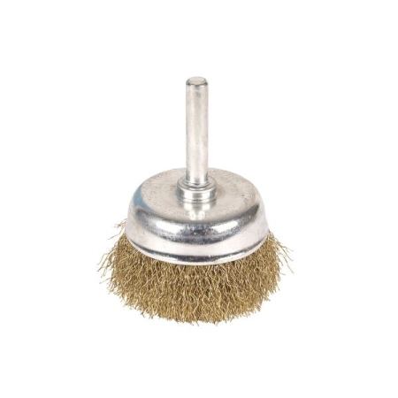 Szczotka doczołowa 50 mm Wolfcraft - drut mosiężny, trzpień WF2112000