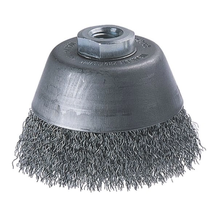 Szczotka doczołowa 90 mm/M14 Wolfcraft - drut falisty WF2151000