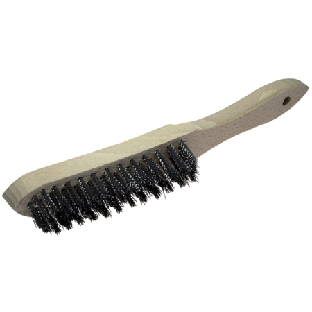 Szczotka ręczna 4-rzędowa 280 mm Wolfcraft - drut stalowy falisty WF2723000