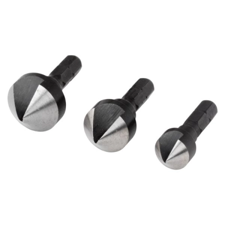 Pogłębiacz 12, 16, 19 mm Wolfcraft - WS, trzpień 6-kąt [3 szt.] WF2584000