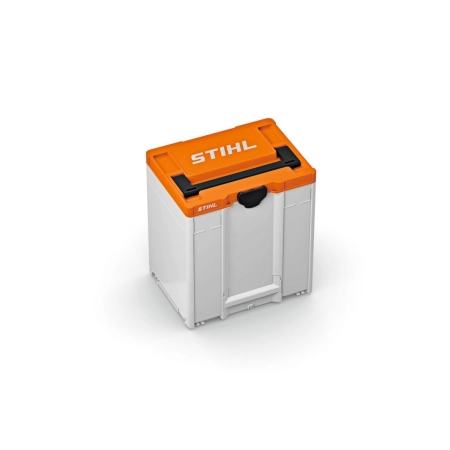 STIHL L-BOXX Duża walizka na akumulatory do przechowywania 4 akumulatorów serii AK lub 2 akumulatorów AP i ładowarki AL300 lub AL500 dodatkowo z matą