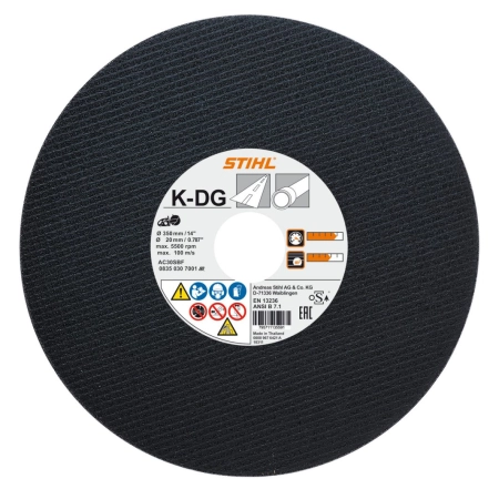 STIHL Ściernica K-DG Ø 300mm/12" / korund/karborund AC30S-BF 80 m/s / 08350307000