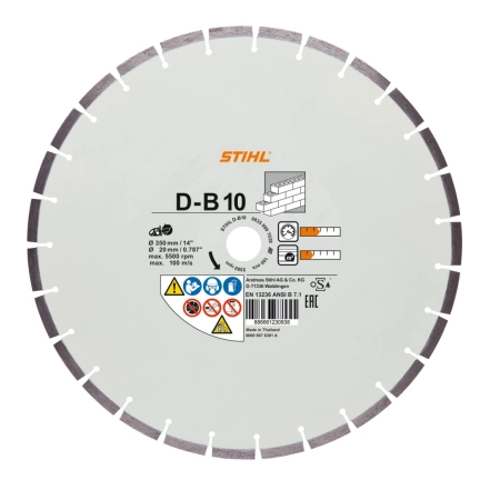 STIHL Tarcza tnąca D-B20 Ø 400mm / segment diamentowy 10 mm 100 m/s / 08350907055 STIHL Tarcza tnąca D-B20 Ø 400mm / segment diamentowy 10 mm 100 m/s / 08350907055