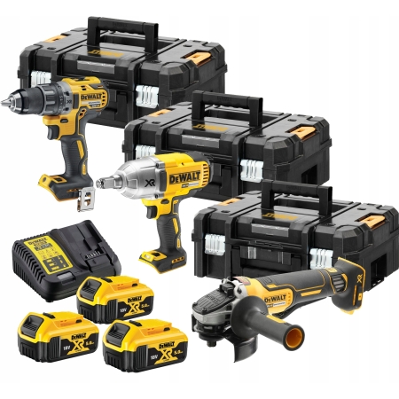 DCKM009 Zestaw narzędzi akumulatorowych DEWALT DCF899H + DCG406 + DCD791