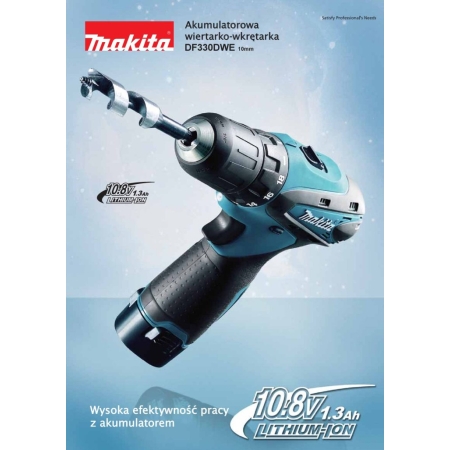 DF330DWE AKUMULATOROWO Wiertarko-Wkrętarka 10,8V MAKITA DF 330 DWE