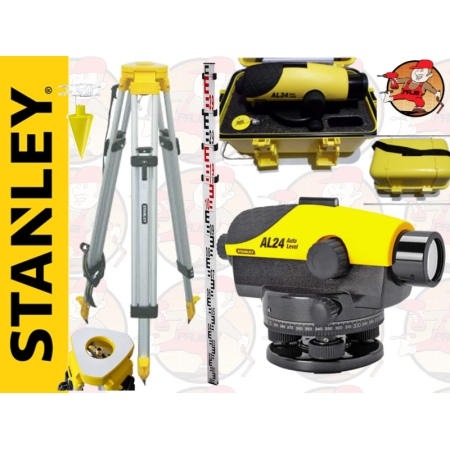 AL24GVP 1-77-160 Niwelator optyczny STANLEY + Łata + Statyw AL 24 GVP