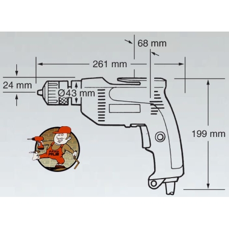 6408 Wiertarko-wkrętarka Makita 530 W