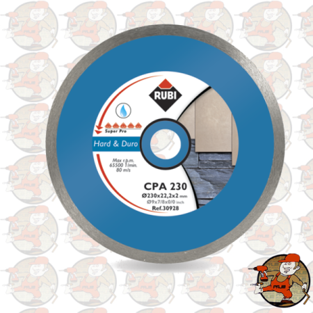 CPA230 SUPERPRO Ref.30928 Tarcza diamentowa do materiałów twardych, obrzeże ciągłe Rubi CPA 230 SUPER PRO